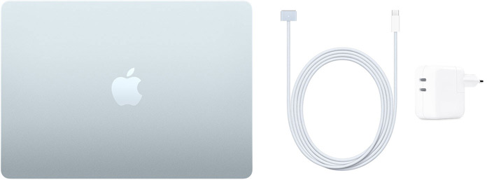 13 tuuman MacBook Air, USB-C–MagSafe 3 ‑johto ja 30 W USB-C-virtalähde