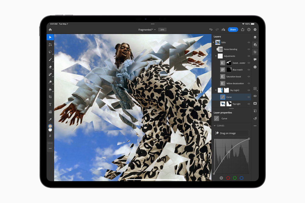 iPad Pro 上的「參照模式」。