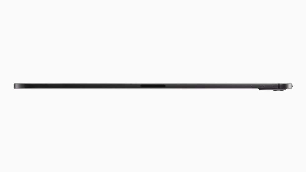 iPad Pro 側面圖展示其纖薄程度。
