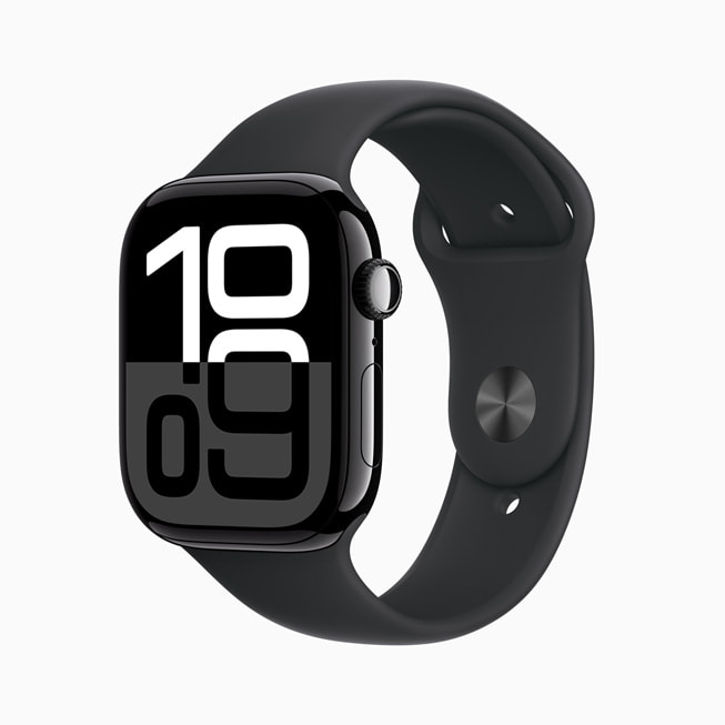 L’Apple Watch Series 10 en aluminium noir de jais.