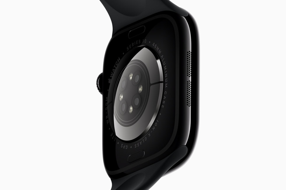 Gros plan du dos de l’Apple Watch Series 10.