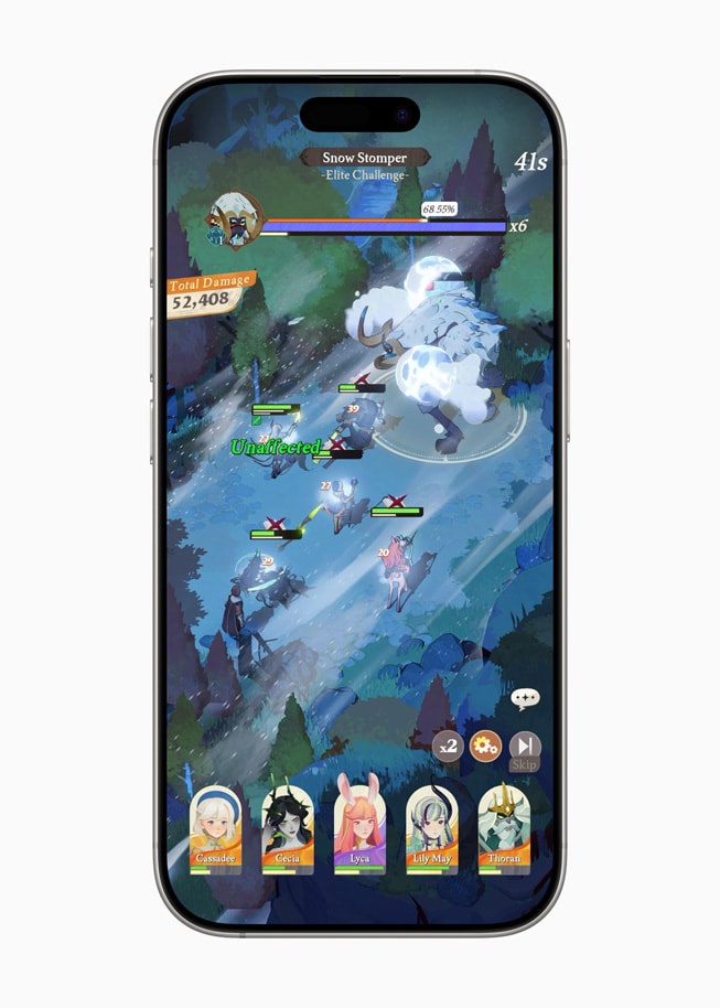 Une capture d’écran d’AFK Journey sur l’iPhone 16 Pro.