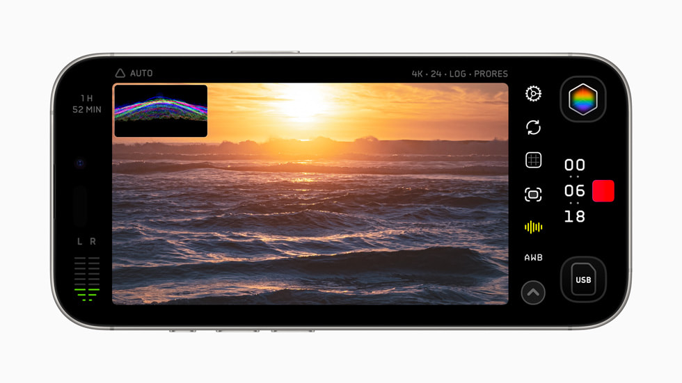 Une capture d’écran de Kino sur l’iPhone 16 Pro.