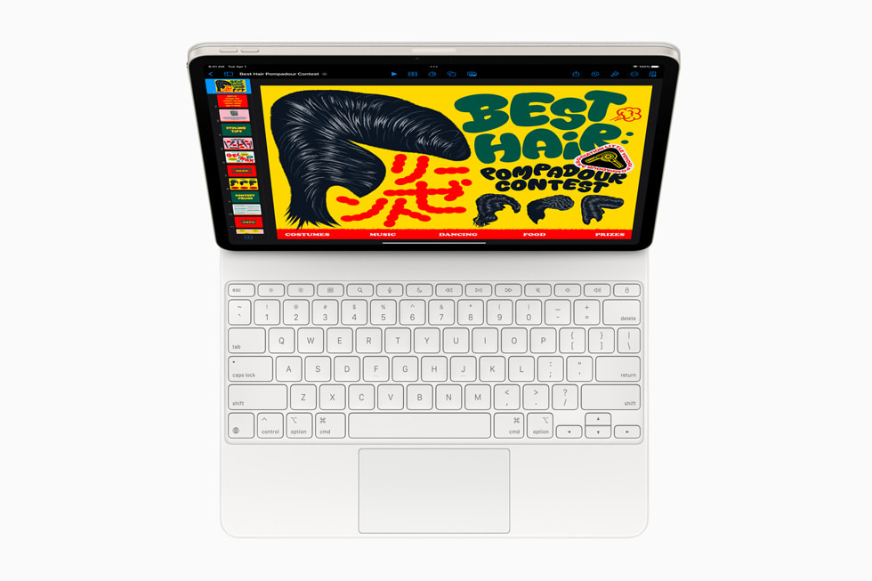 L’avant du tout nouveau Magic Keyboard pour iPad Air.