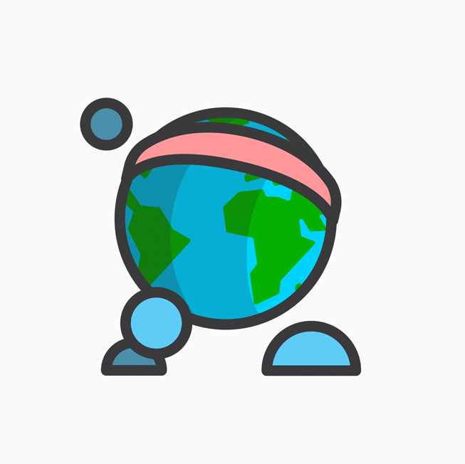 Le badge HIIT du Jour de la Terre.