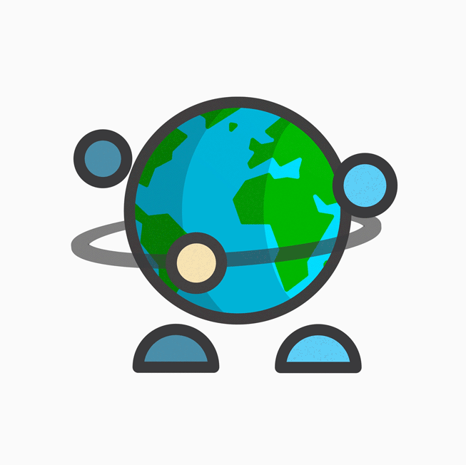 Le badge Hula-Hoop du Jour de la Terre.