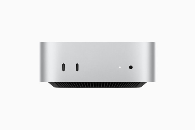 Un Mac mini est présenté.
