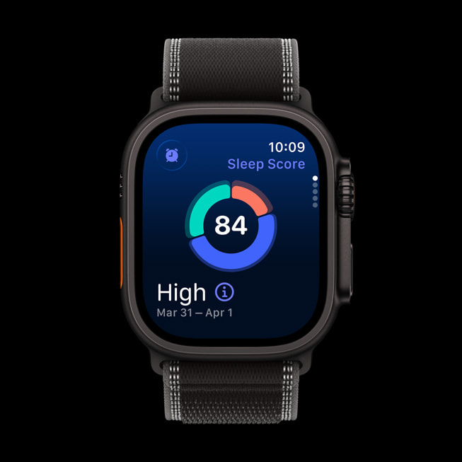 Le score de sommeil d’un utilisateur est affiché sur l’Apple Watch Ultra 3.