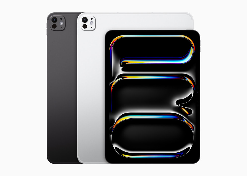 iPad Pro 13" e iPad Pro 11" nei colori nero siderale e argento.