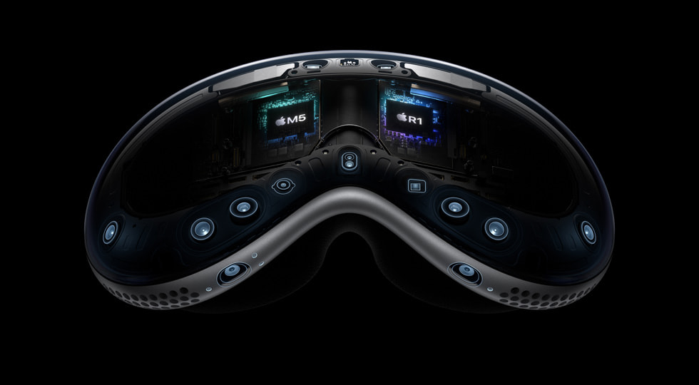 Apple Vision Pro 特寫照。