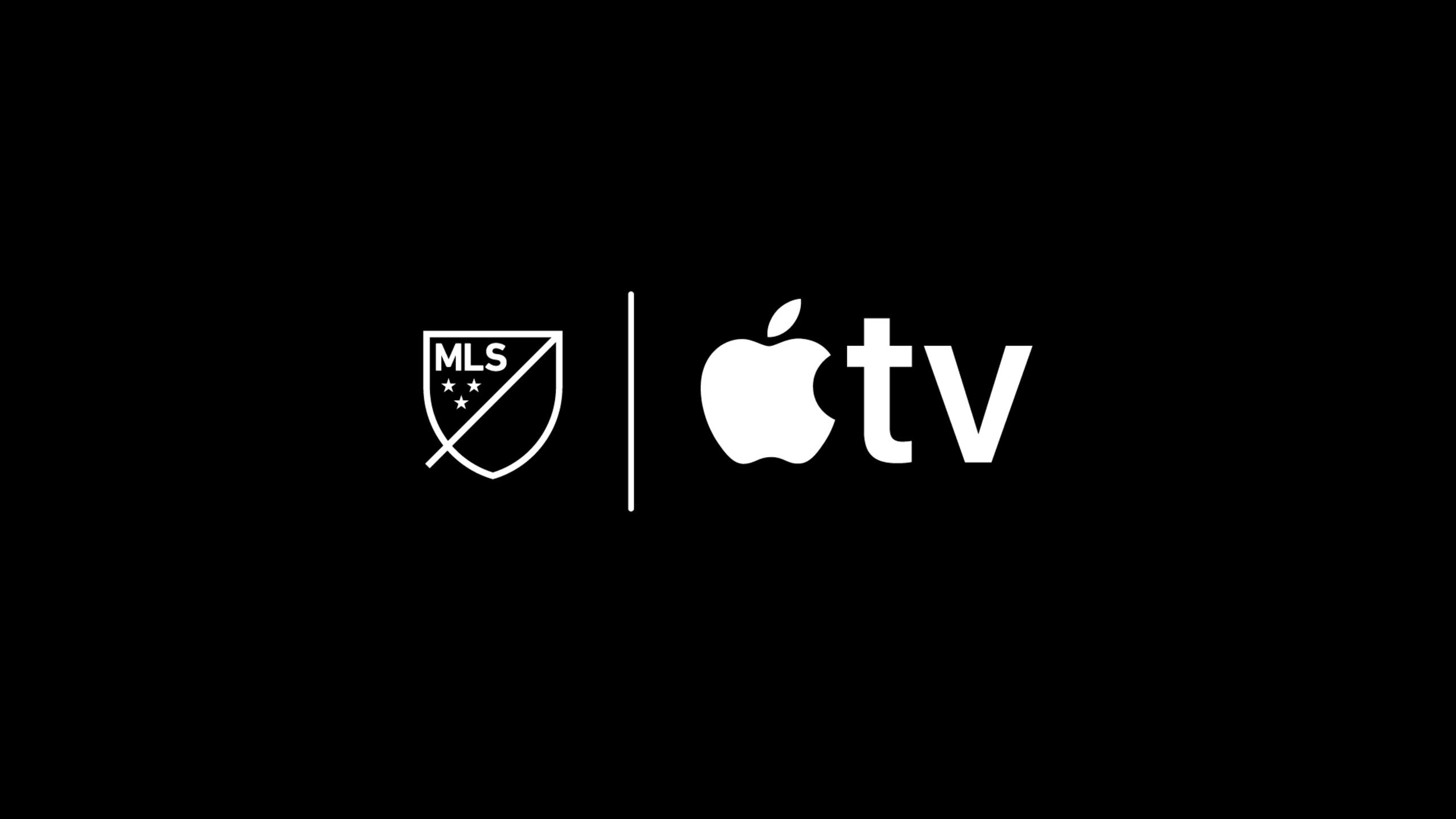 Arte representando a parceria entre Apple e Major League Soccer.