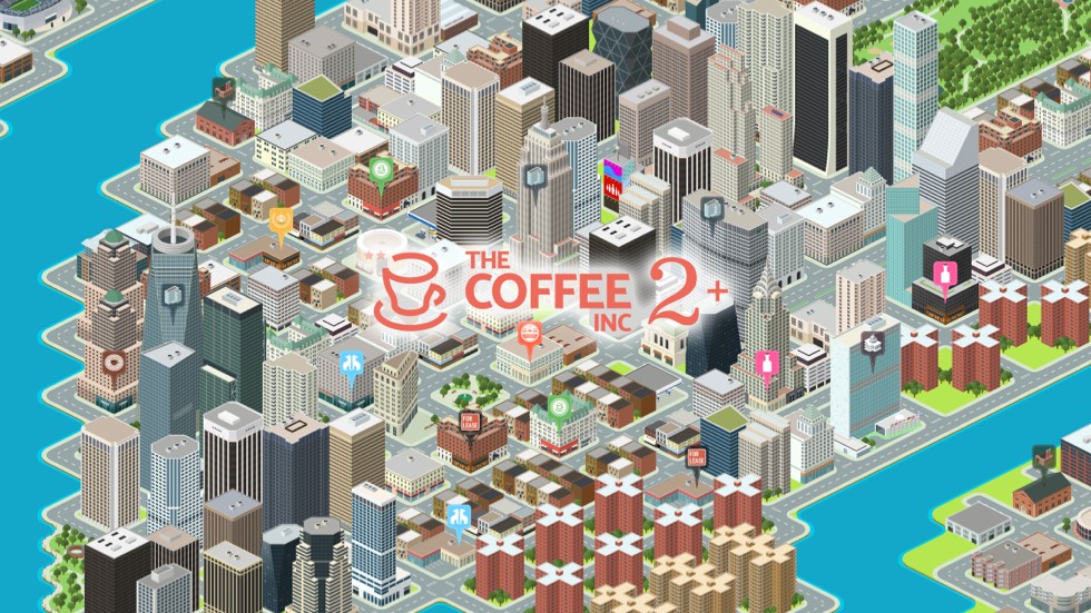 Key art for the game Coffee Inc 2+.