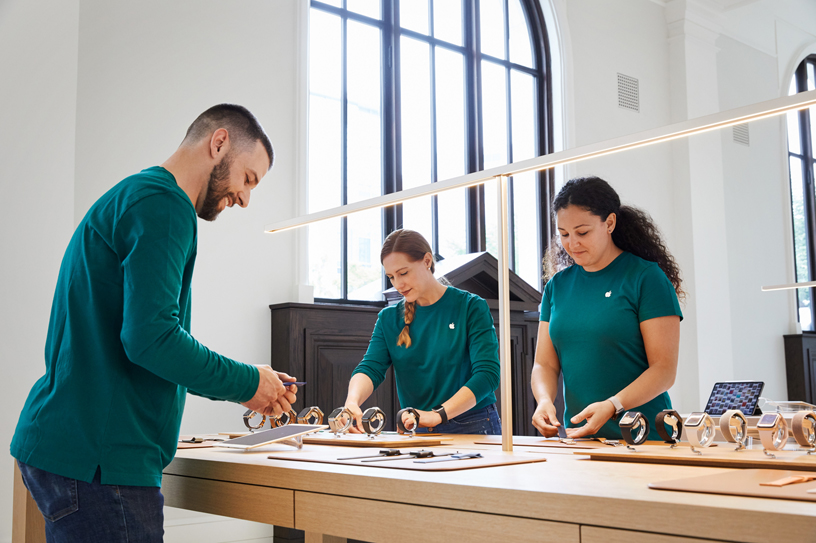 Team members at Apple Carnegie Library.