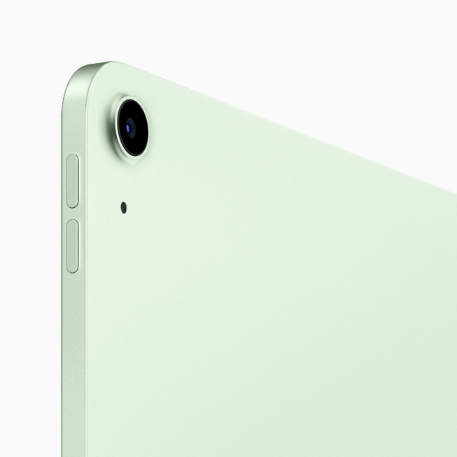 Camera aan de achterkant van een groene iPad Air.