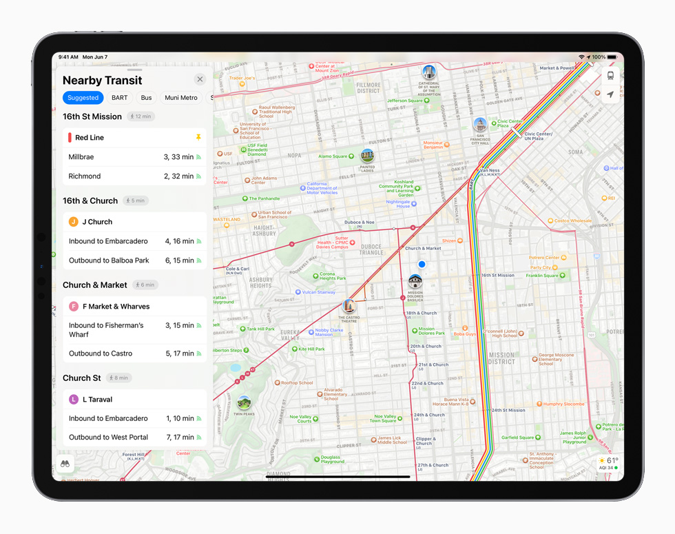El nuevo diseño de Mapas en el iPad Pro con iPadOS 15.