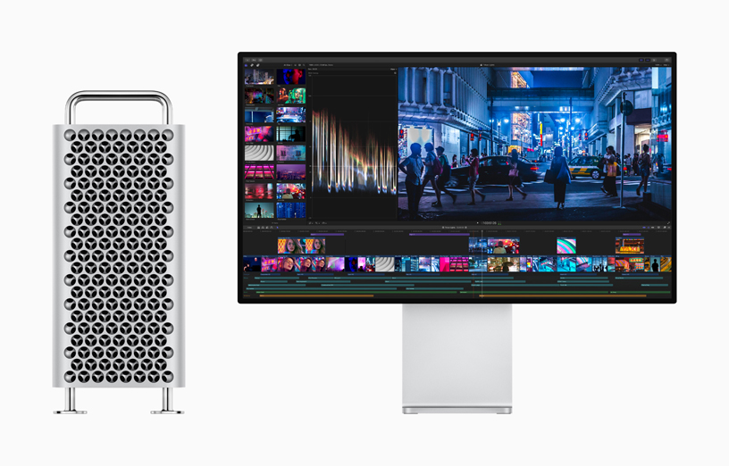 Final Cut Pro X on Pro Display XDR with Mac Pro.