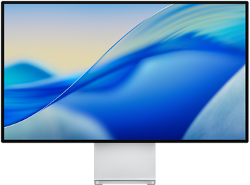Pro Display XDR afișând un ecran colorat