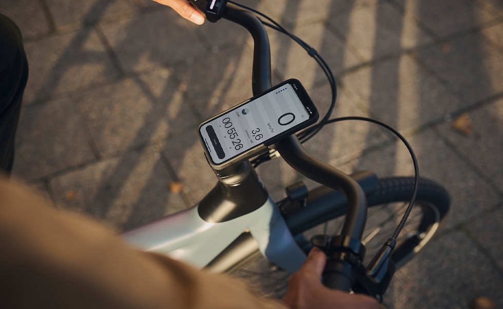 Los clientes pueden ver los datos del trayecto en tiempo real desde sus bicicletas eléctricas.