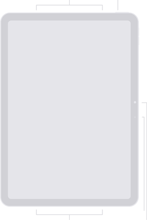 Diagrama delantero del iPad Air