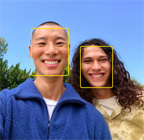 De feature Middelpunt voor foto’s wordt gebruikt om de gezichten van personen beter in beeld te brengen