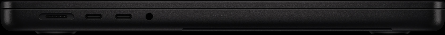 Αριστερή πλευρά: MagSafe, δύο θύρες Thunderbolt και υποδοχή ακουστικών