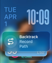 Three Apple Watch models, center in Natural color, face shows Smart Stack with Backtrack widget, right in Jet Black, face shows Workout screen, left in Rose Gold, face with Sleep score
